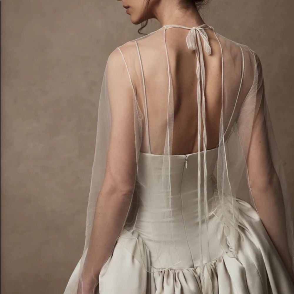 NWT DANIELLE FRANKEL Bridal, Clara Tulle Topper in Pearl